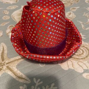 Mary Meyer Red Rhinestone hat‎ pen or pencil holder , weighted and tagged